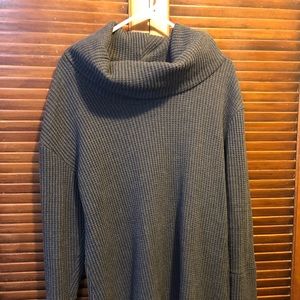 Grey cowl neck sweater
